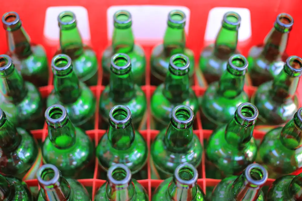 empty beer bottles